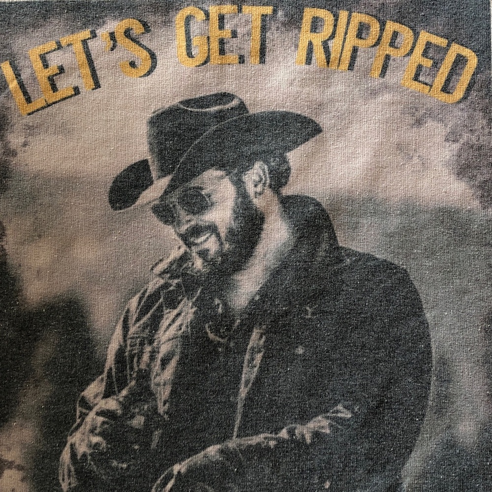 Yellowstone TV Series LET’S GET RIPPED Cole Hauser Graphic Sweatshirt NWOT - Picture 8 of 9